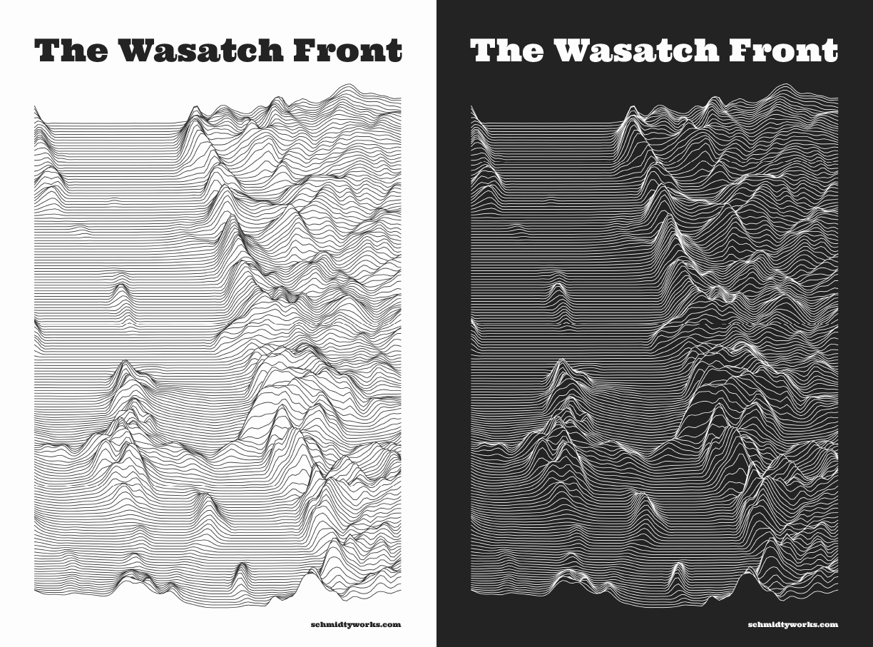 Digital Elevation model of the wasatch front made with R